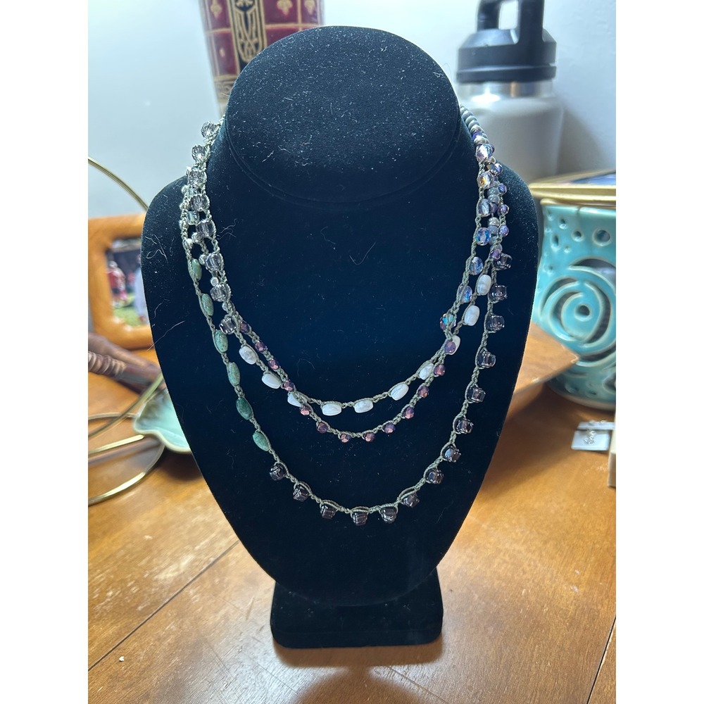Handmade Boho Mixed Bead Wrap Necklace or bracelet Multi-Strand